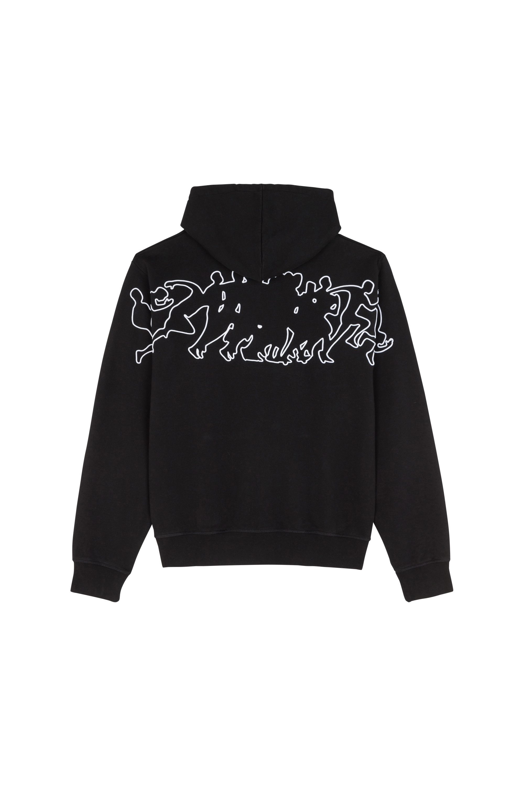 ARTE ANTWERP Hoodie Hank Back Multi Runner Noir