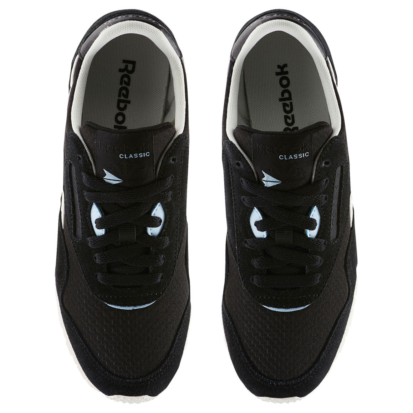 Reebok Baskets en Textile & Velours de Cuir Classic Nylon noires