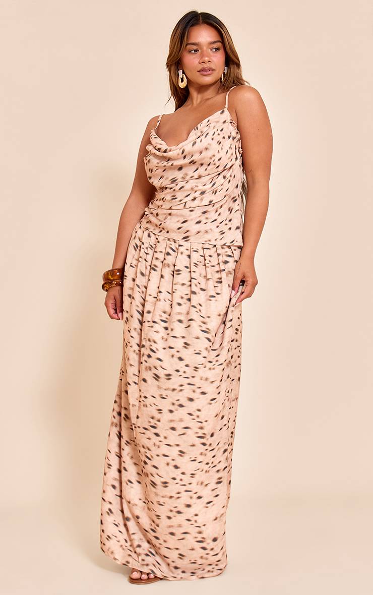 Beige Jupe Longue Plissée Shape