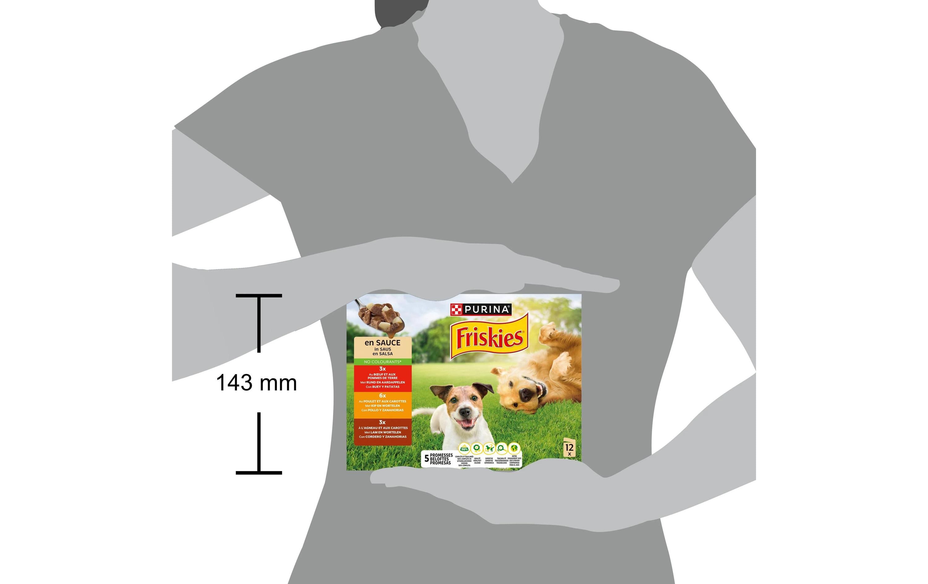 Nassfutter Adult mit Rind, Huhn und Lamm 12 x 85 gAusgewogenes Nassfutter für erwachsene Hunde