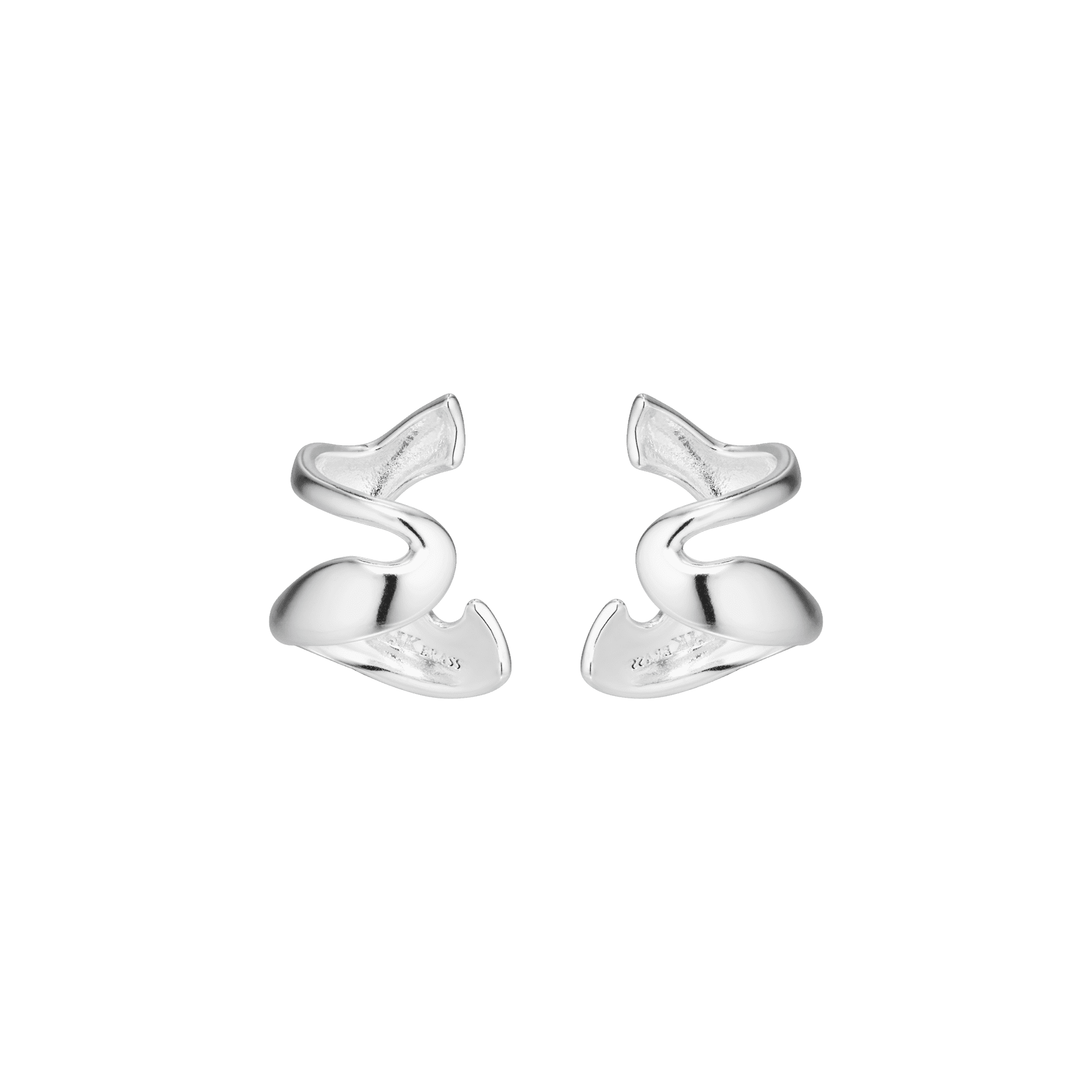 Jane Kønig  x OW Swirl earcuffs - sølvbelagt