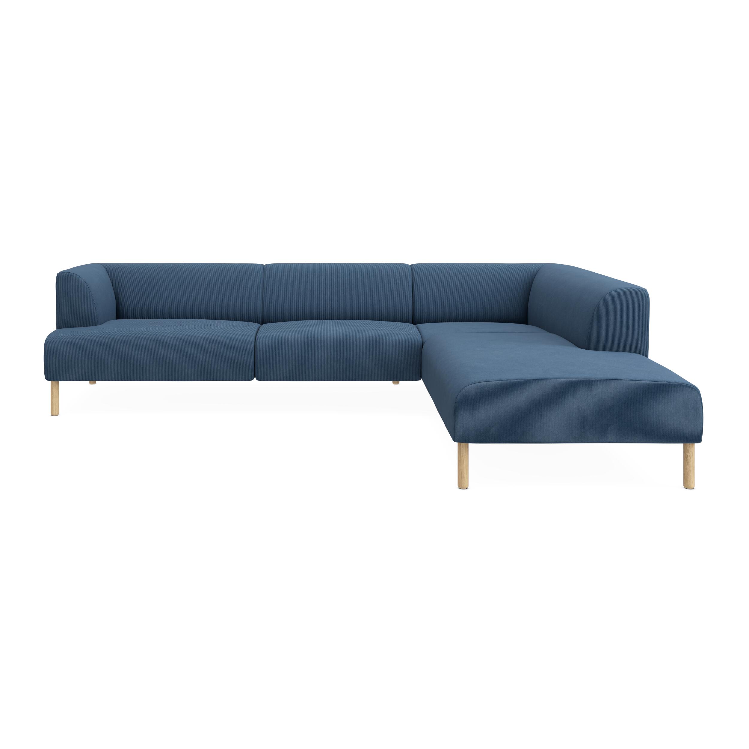 Teron højrevendt sofa med pufafslutning