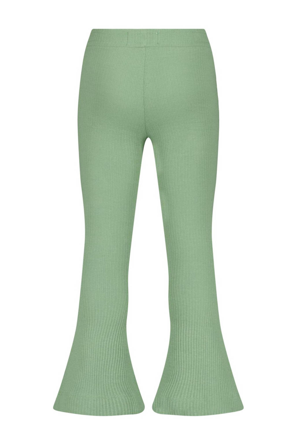Raizzed flared broek Porto lichtgroen