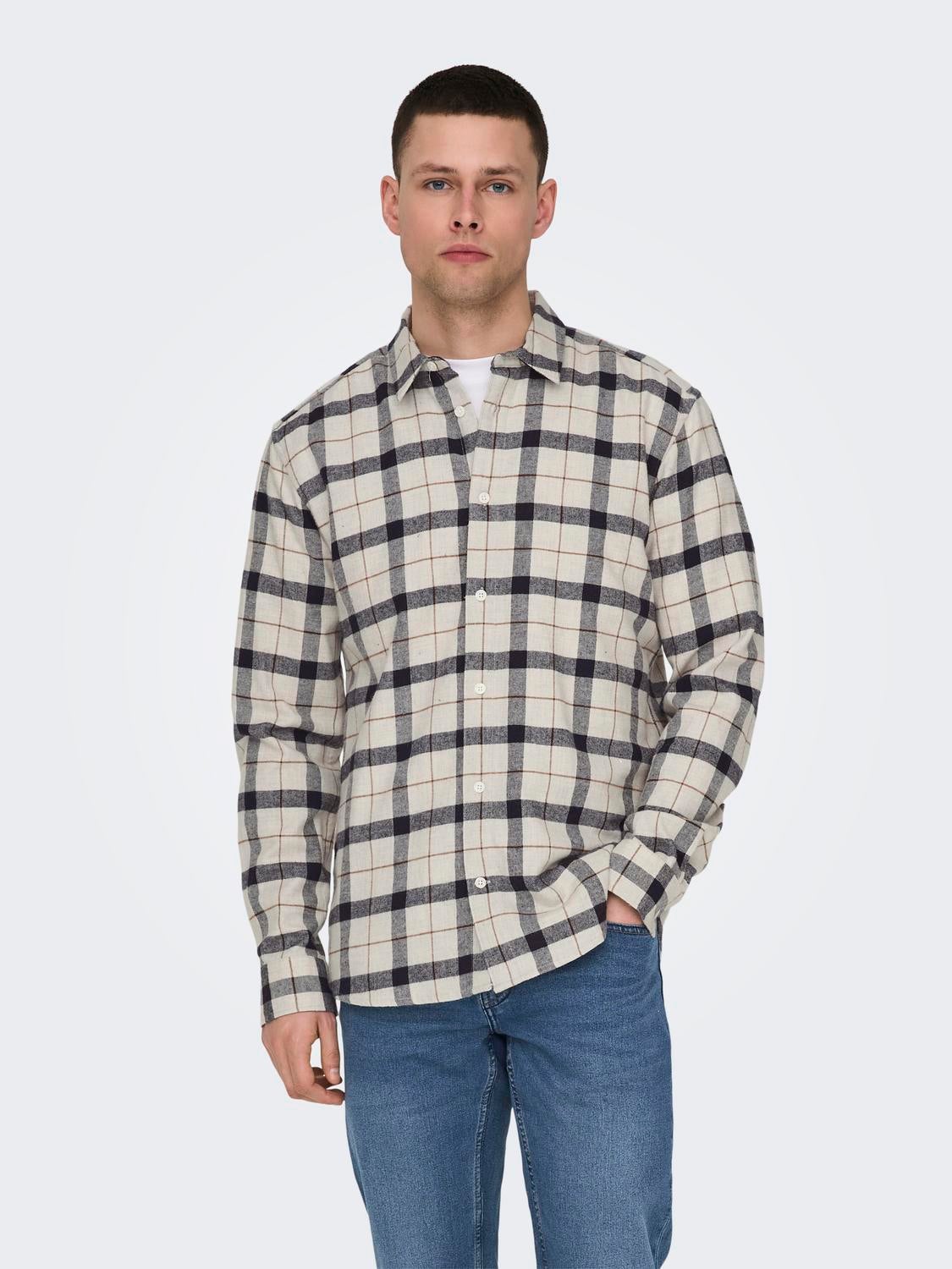 ONSLARS Hemd Light Grey Melange