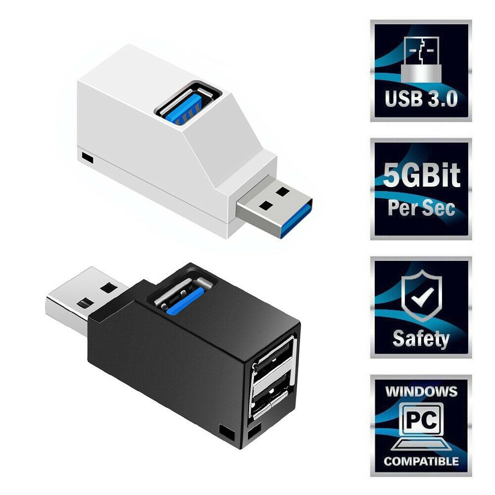 USB 3.0 auf 3-fach USB Adapter (5GB/s) - Schwarz