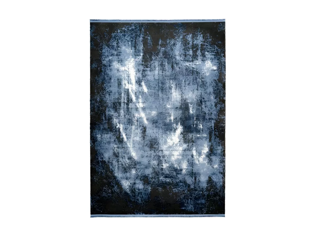 Tapis Pierre Cardin 150x80cm, design E409E coloris bleu - Confort et élégance pour votre intérieur