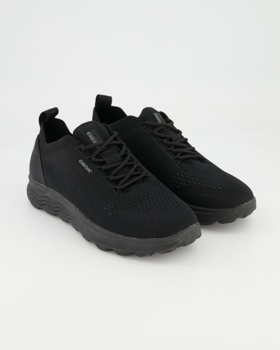 Geox SPHERICA A - KNITTED TEXT. Sneaker in Schwarz