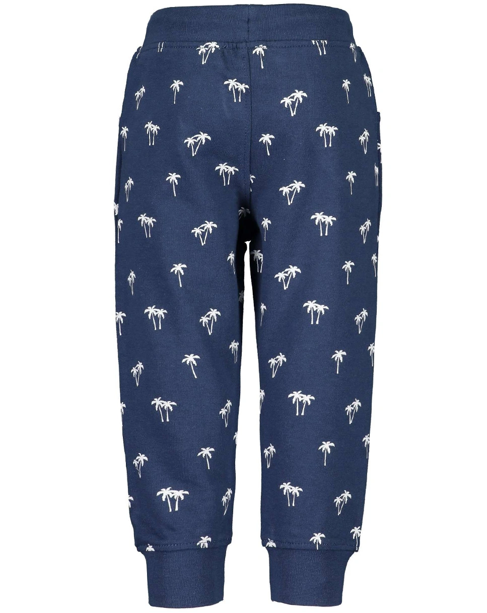 Sweathose PALMS AOP in jeansblau