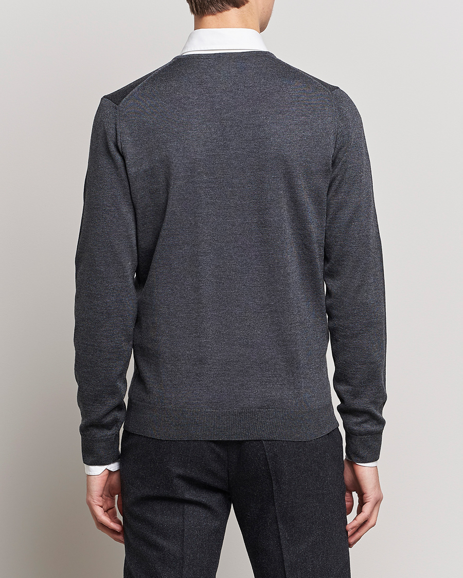 Stenströms Merino V-Neck Anthracite