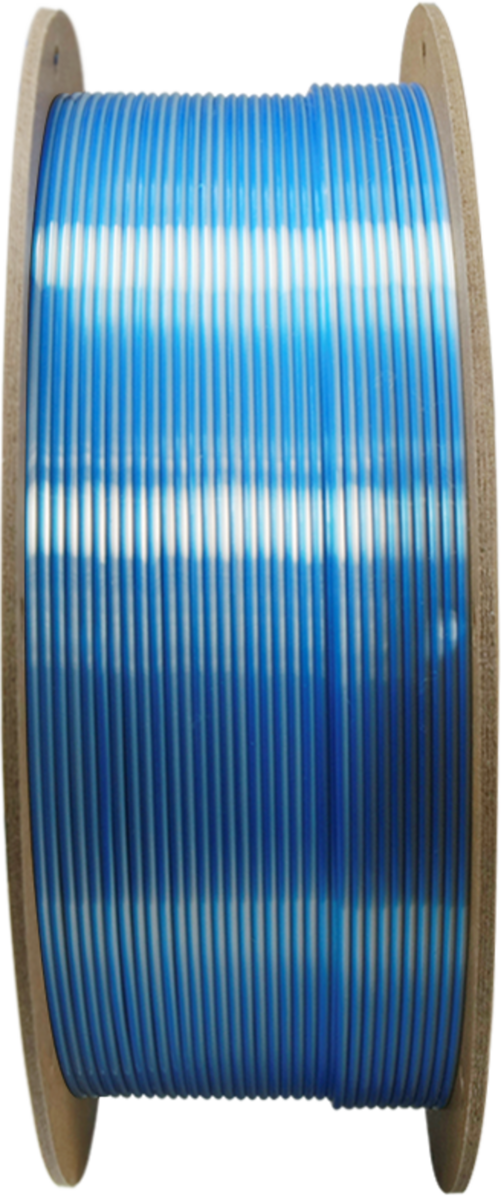 Polymaker  PolyLite Dual Silk PLA Beluga Silver-Blue, 1,75 mm / 1000 g    Zweifarbiges PLA-Filament mit seidigem Finish