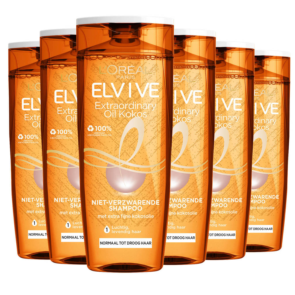 Fijne shampooExtraordinary Oil Kokos shampoo - 6 x 250 ml - voordeelverpakking