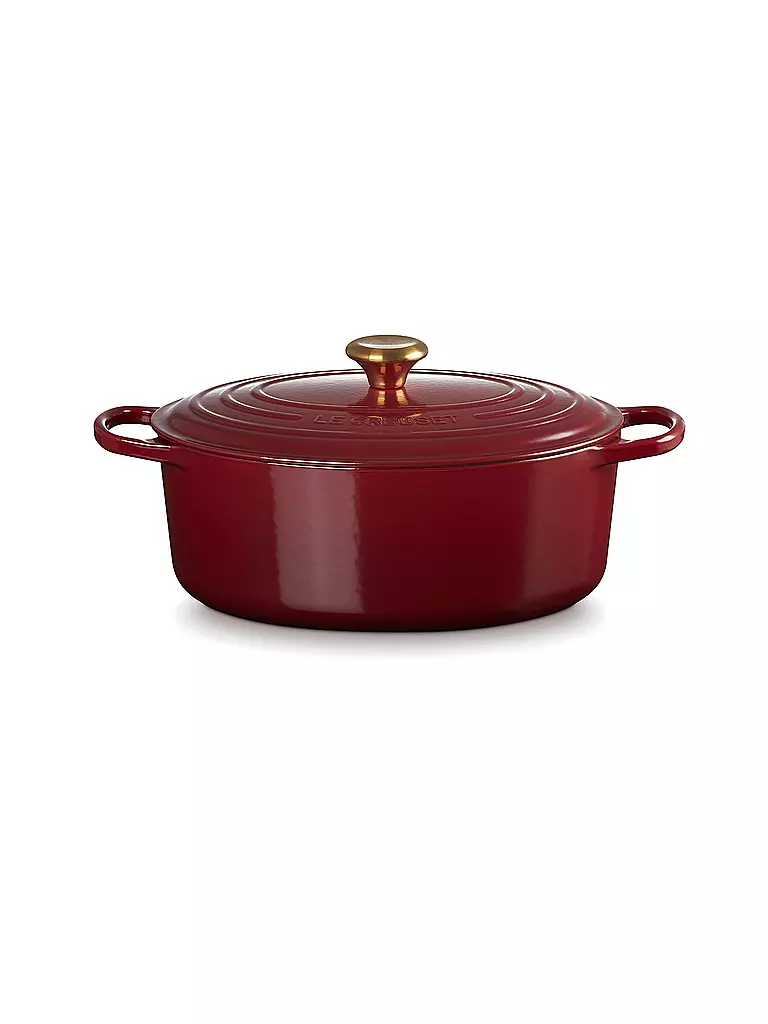 LE CREUSET Bräter rund SIGNATURE 31cm Garnet dunkelrot