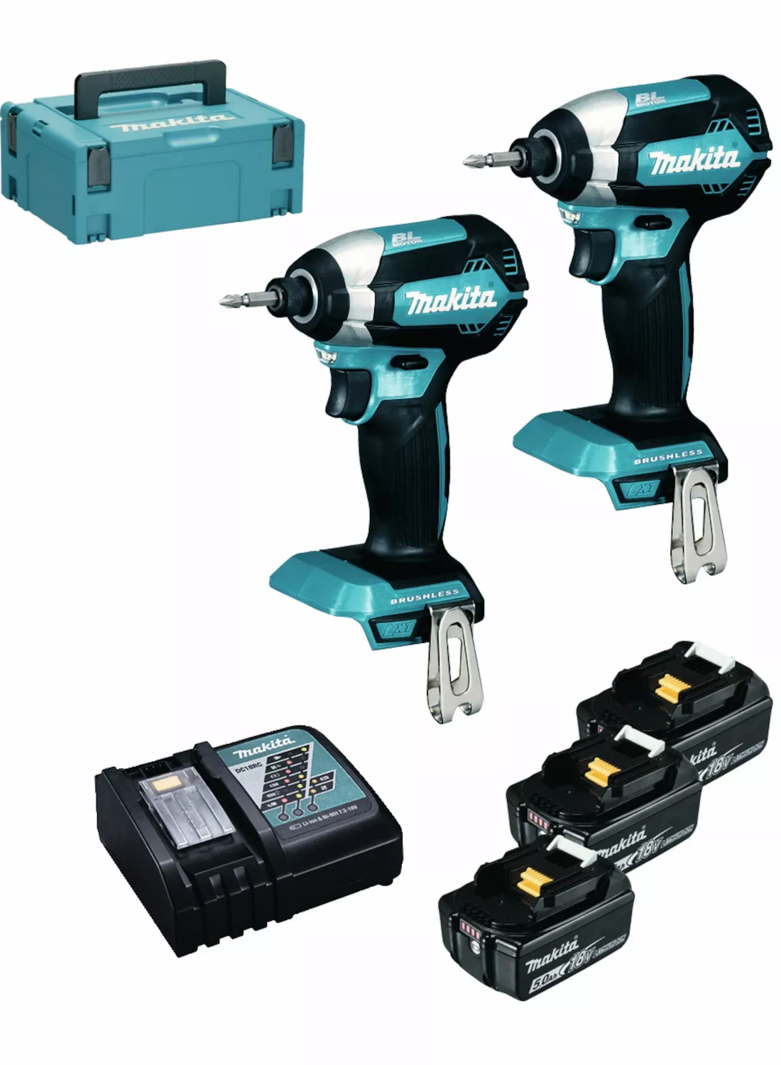 Makita DLX2236TJ1 18V Li-Ion accu slagschroevendraaier set in mbox (3x 5,0Ah accu)