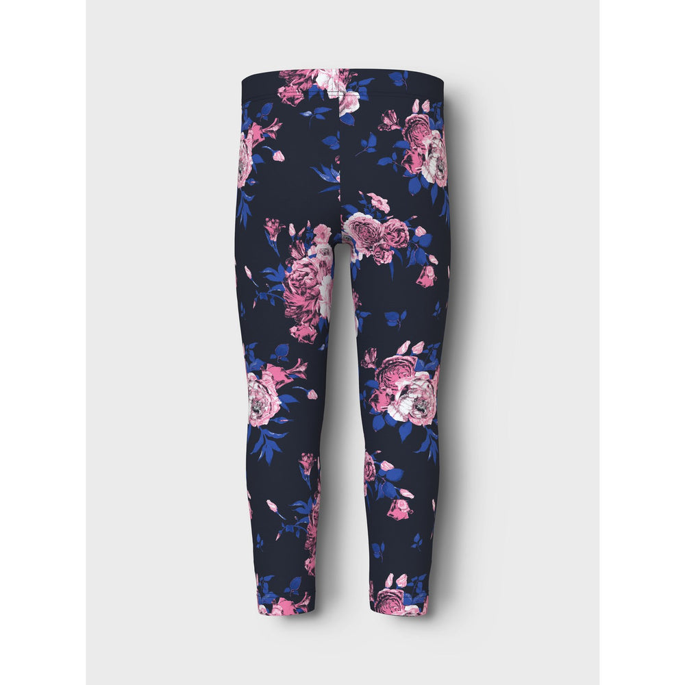 Køb Name It Dark Sapphire Big Flowers Vivian AOP Leggings