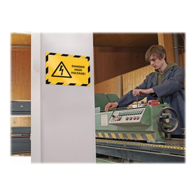 Durable Duraframe Security - 2 Cadres d'affichage bicolore - A4 - jaune/noir (encadrement magnétique)