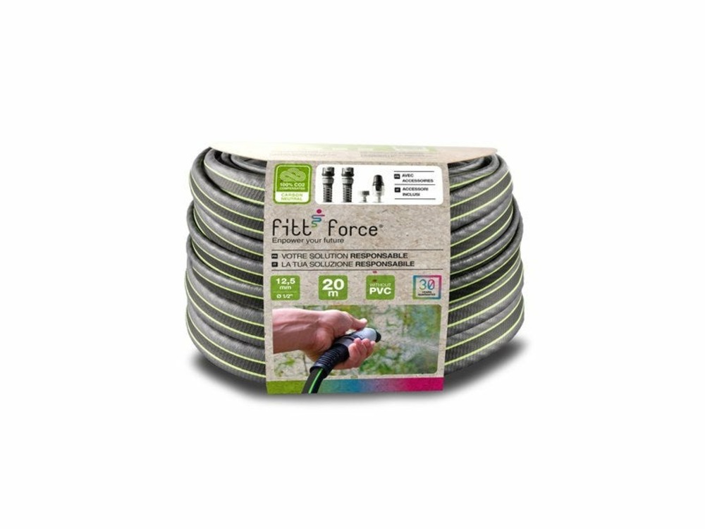 Tuyau d'arrosage fitt force d.12,5m neutre en carbone l.20 m