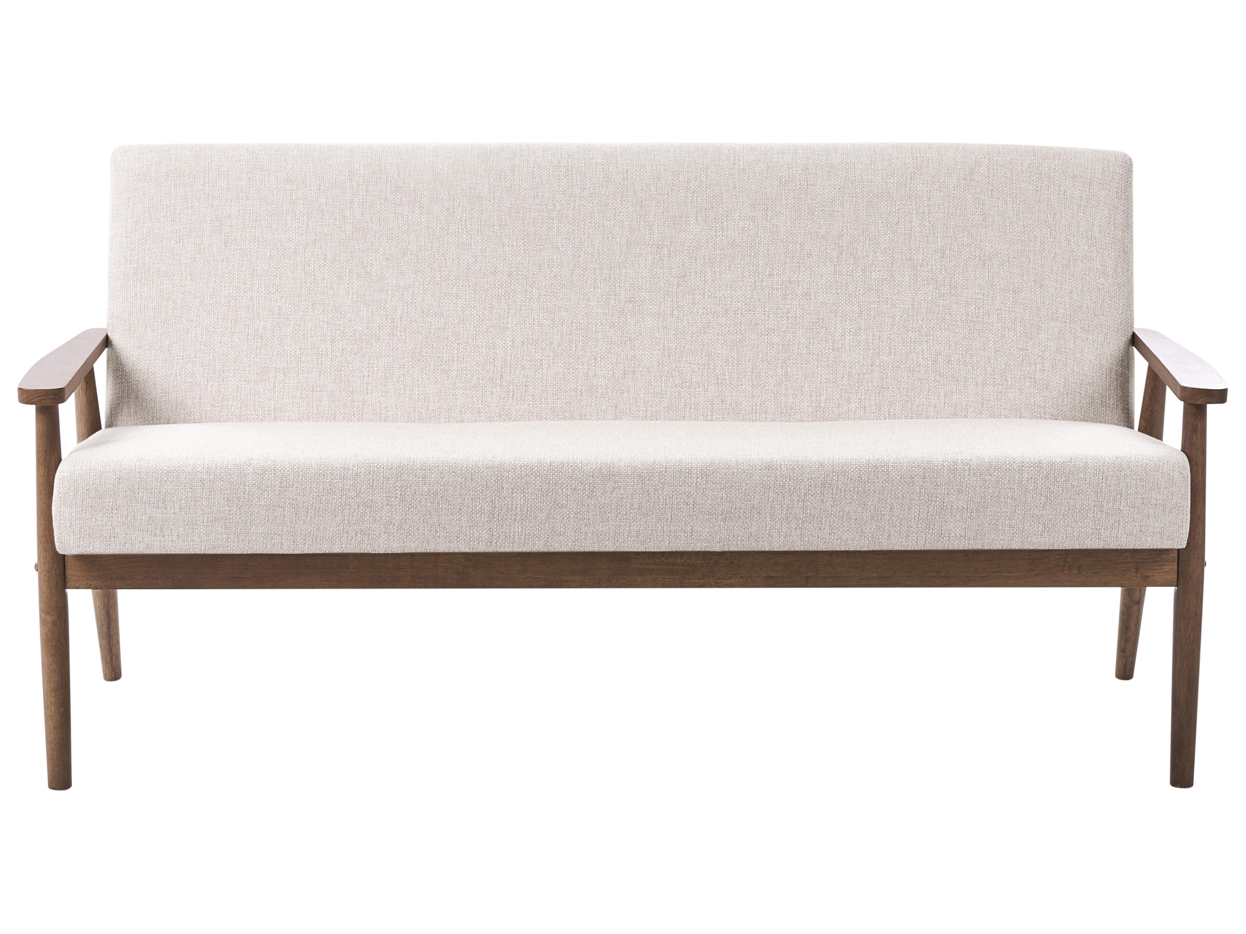 Bank 3-zits ESRUM Stof Donkerbruin/beige