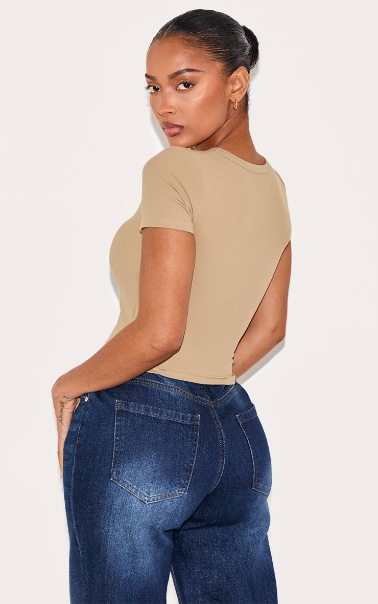 Kaki T-shirt Sculptant Shape Avec Soutien-gorge Intégré