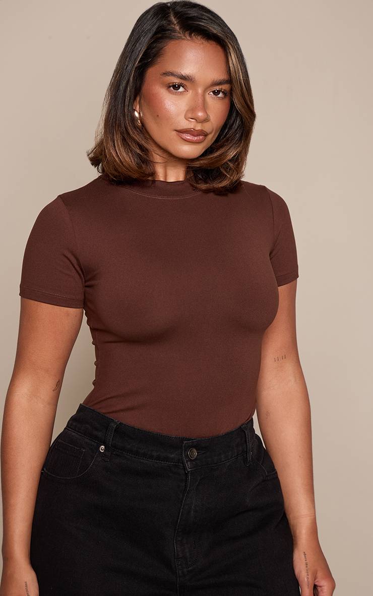 Chocolat Body Sculptant À Manches Courtes Shape