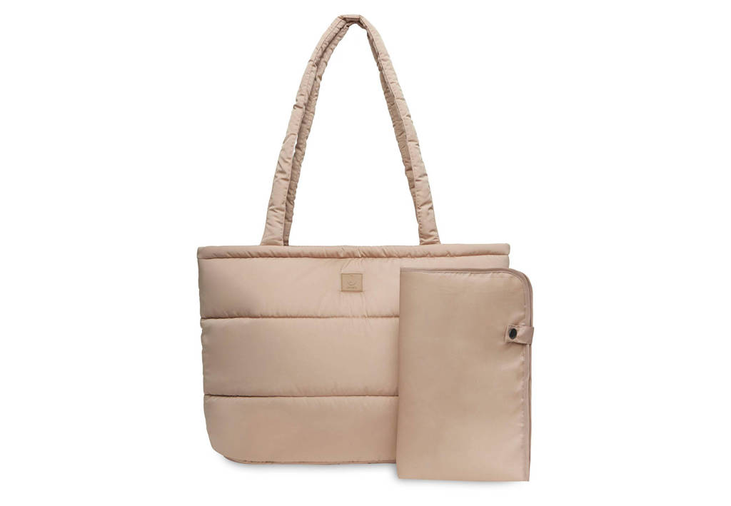puffed mom bag luiertas 40x35x16 cm Biscuit