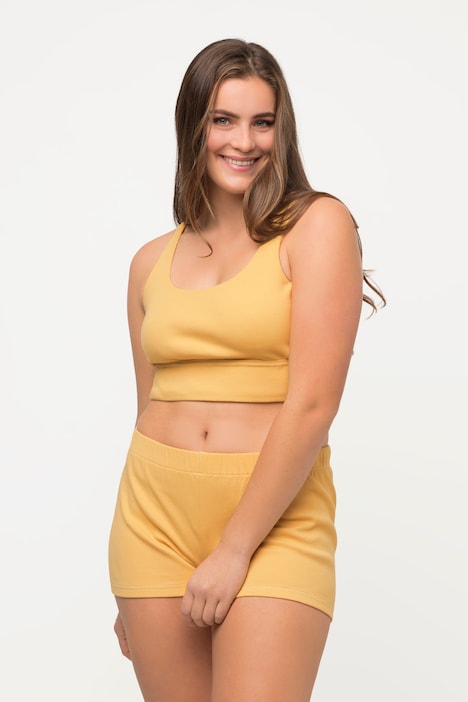 Bustier, Rippjersey, Carree-Ausschnitt, Biobaumwolle