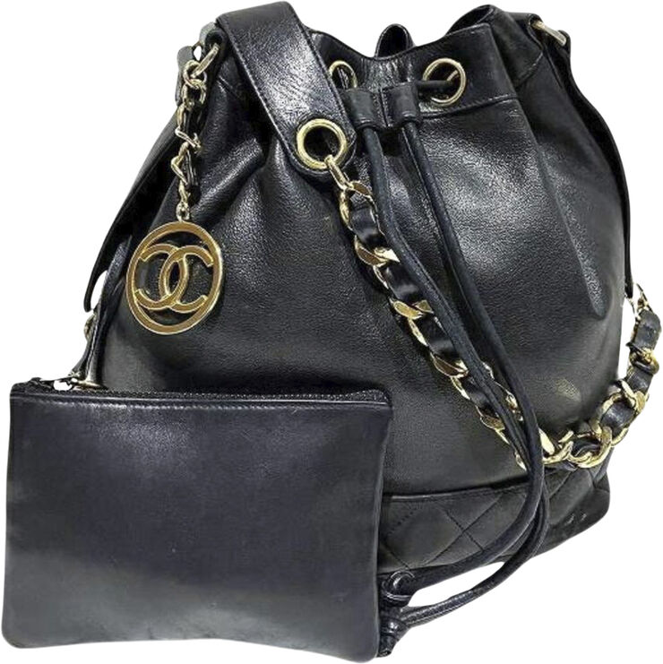 Chanel Vintage Chanel Shoulder Bag Black