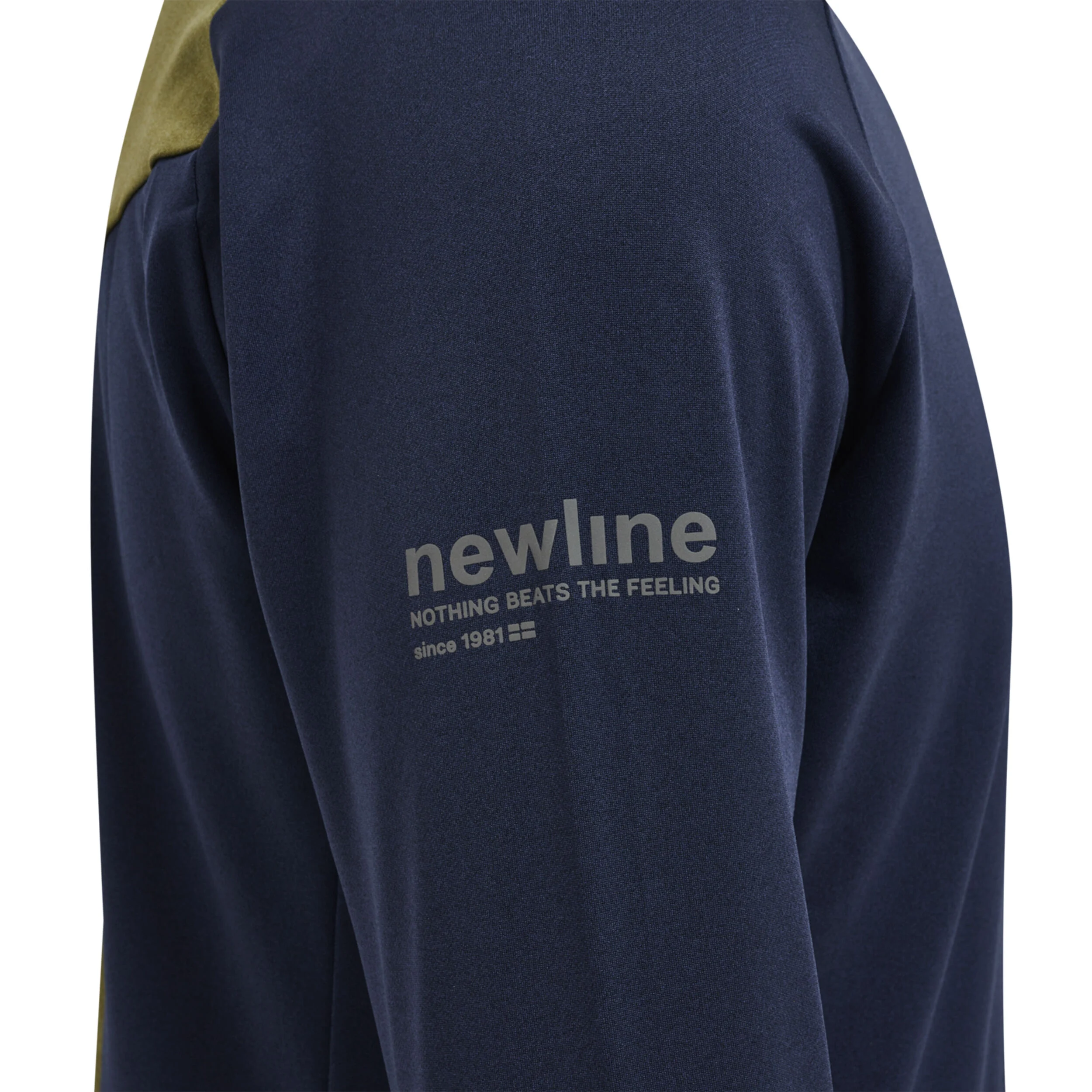 Newline Half-Zip Haut Manches Longues Hommes - Bleu Foncé , Vert Olive
