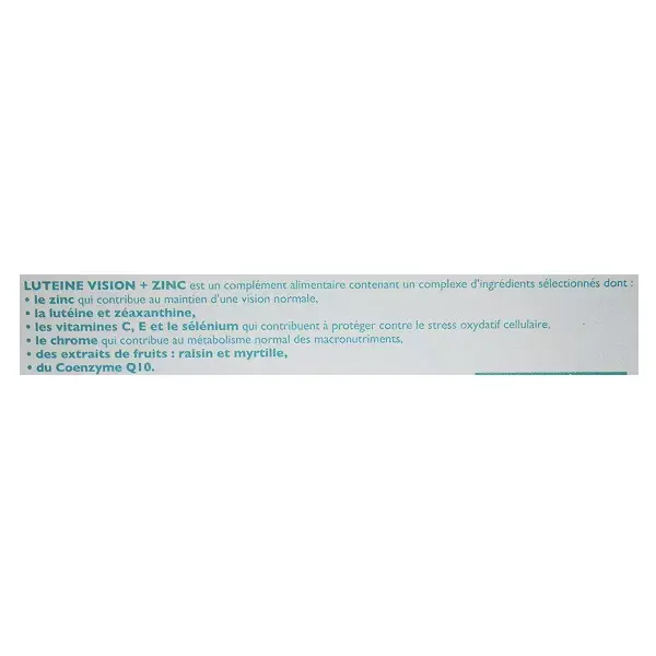 Exopharm Luteine Vision + Zinc 40 gélules