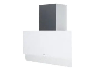 Edesa ECV-7832 GWH - Hætte - skorsten - bredde: 70 cm - dybde: 29 cm - udtrækning og recirkulation (-) - rustfrit stål/hvidt glas