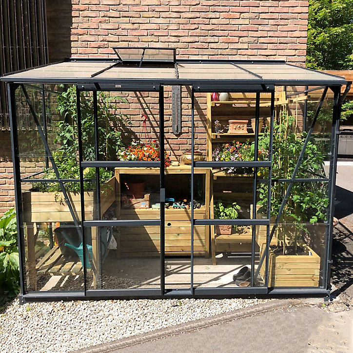 Serre en verre Lams Melissa anthracite 3,30m²