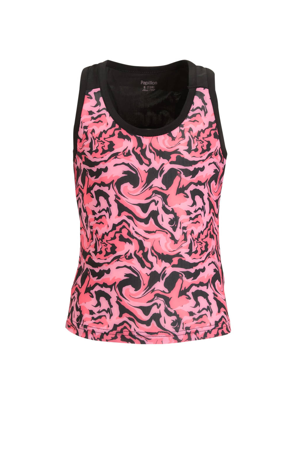 Papillon sporttop roze/zwart