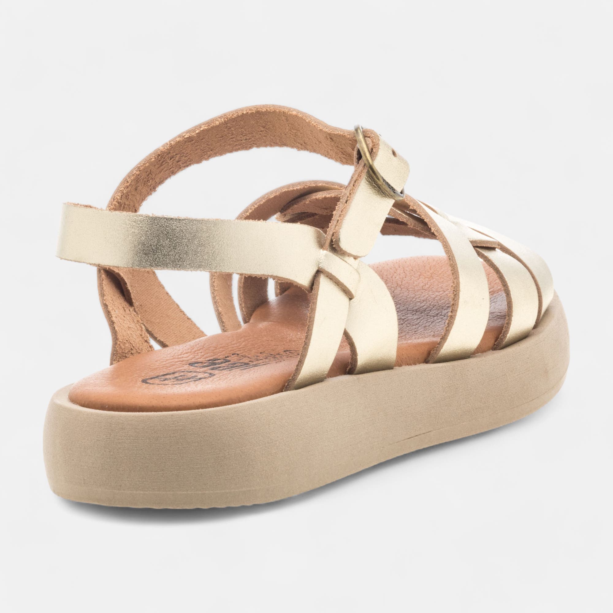 Sandales Femme en cuir or