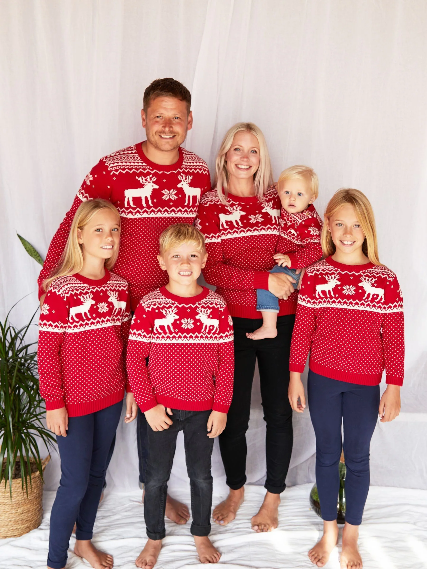 Rood - The Little Tailor kersttrui met rendierfairislepatroon