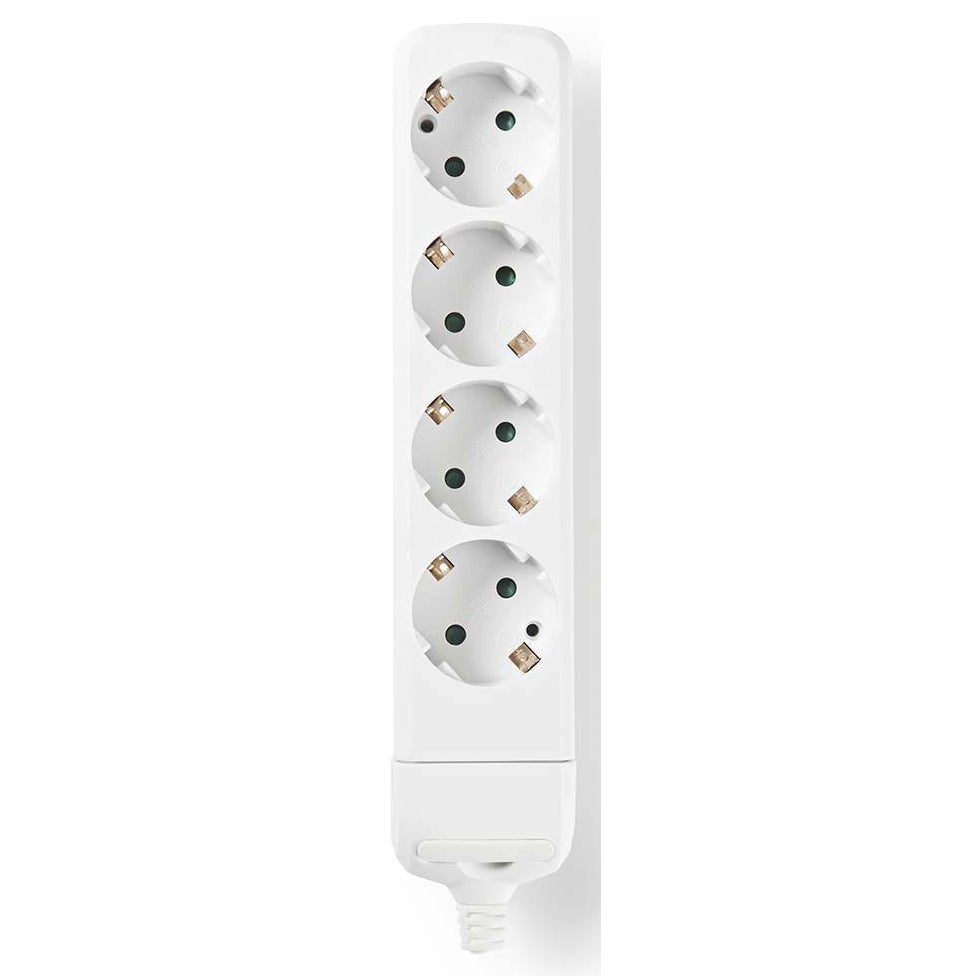 Nedis EXSO400F1WT stekkerdoos 4-wegs wit zonder kabel