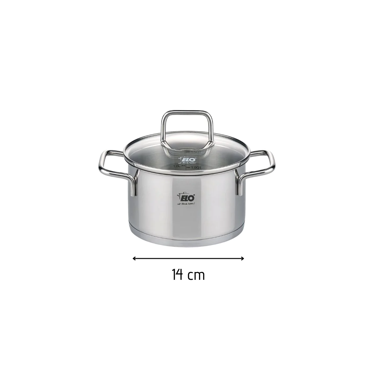Faitout en inox 14 cm de 1,2 litres Citrin Elo