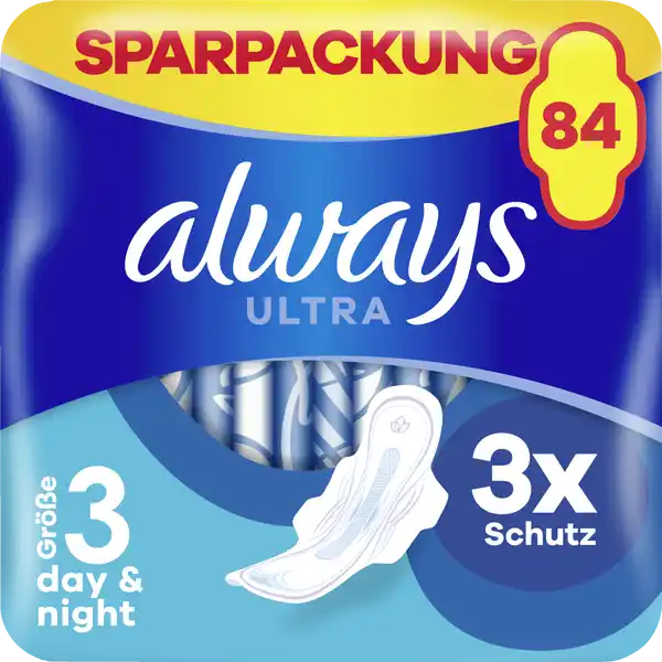 Monatspaket Damenbinden ULTRA Night mit Flügeln