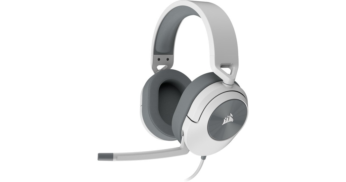 CorsairHS55 STEREO  over-ear gaming headset  (Wit/grijs, Pc, Mac, Xbox Series X | S, PS5)