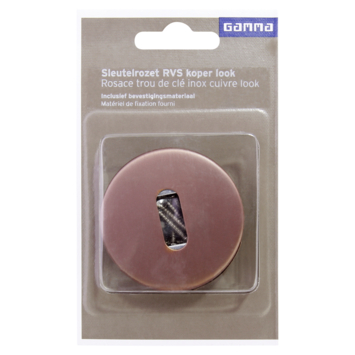 GAMMA sleutel rozet rond koper look (RVS PVD)