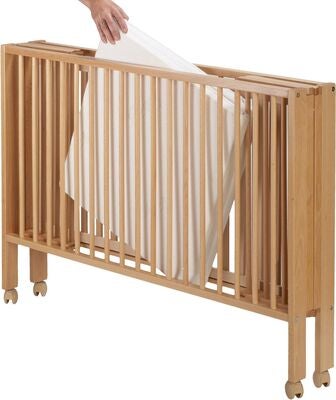 tiSsi  Sammenleggbar Sprinkelseng med Madrass, Beige