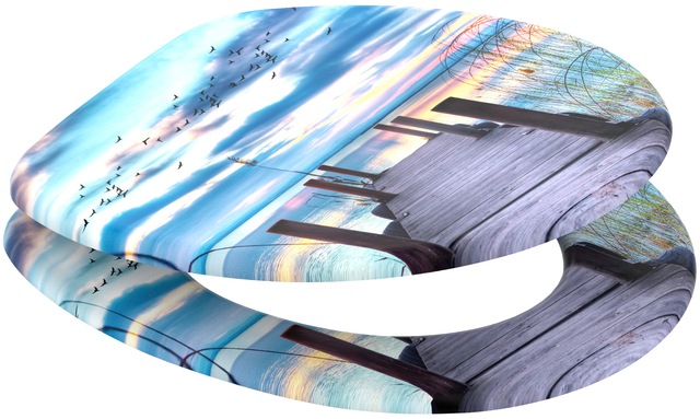 Sanilo WC-Sitz »Sunset« mit Absenkautomatik, BxL: 37,7 x 42,0 - 47,0 cm