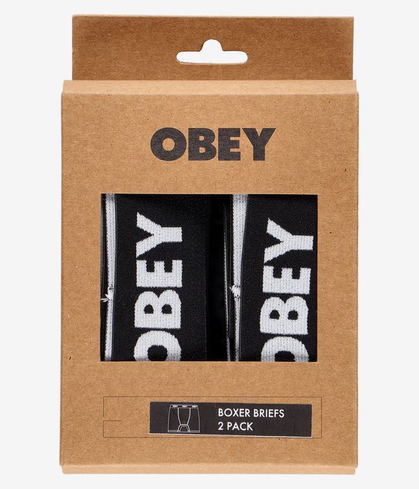 Obey Established Work Boxershorts (black) 2er Pack