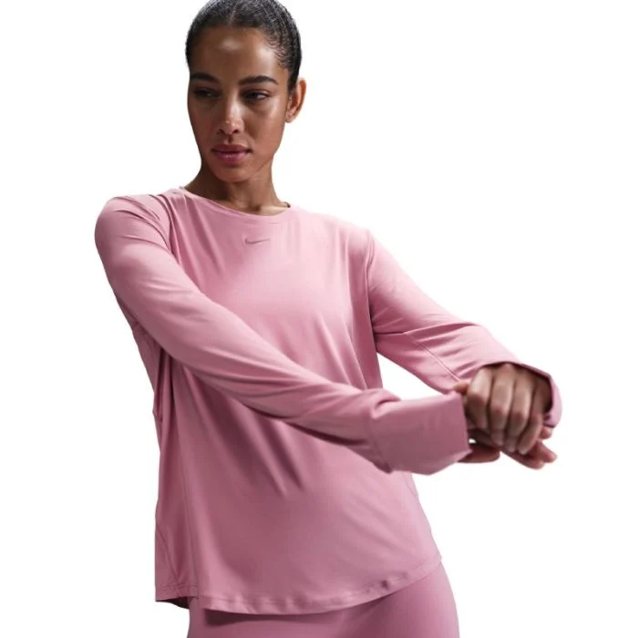 Nike Dame Trøjer Dri-FIT One Classic Long Sleeve Tee Pink