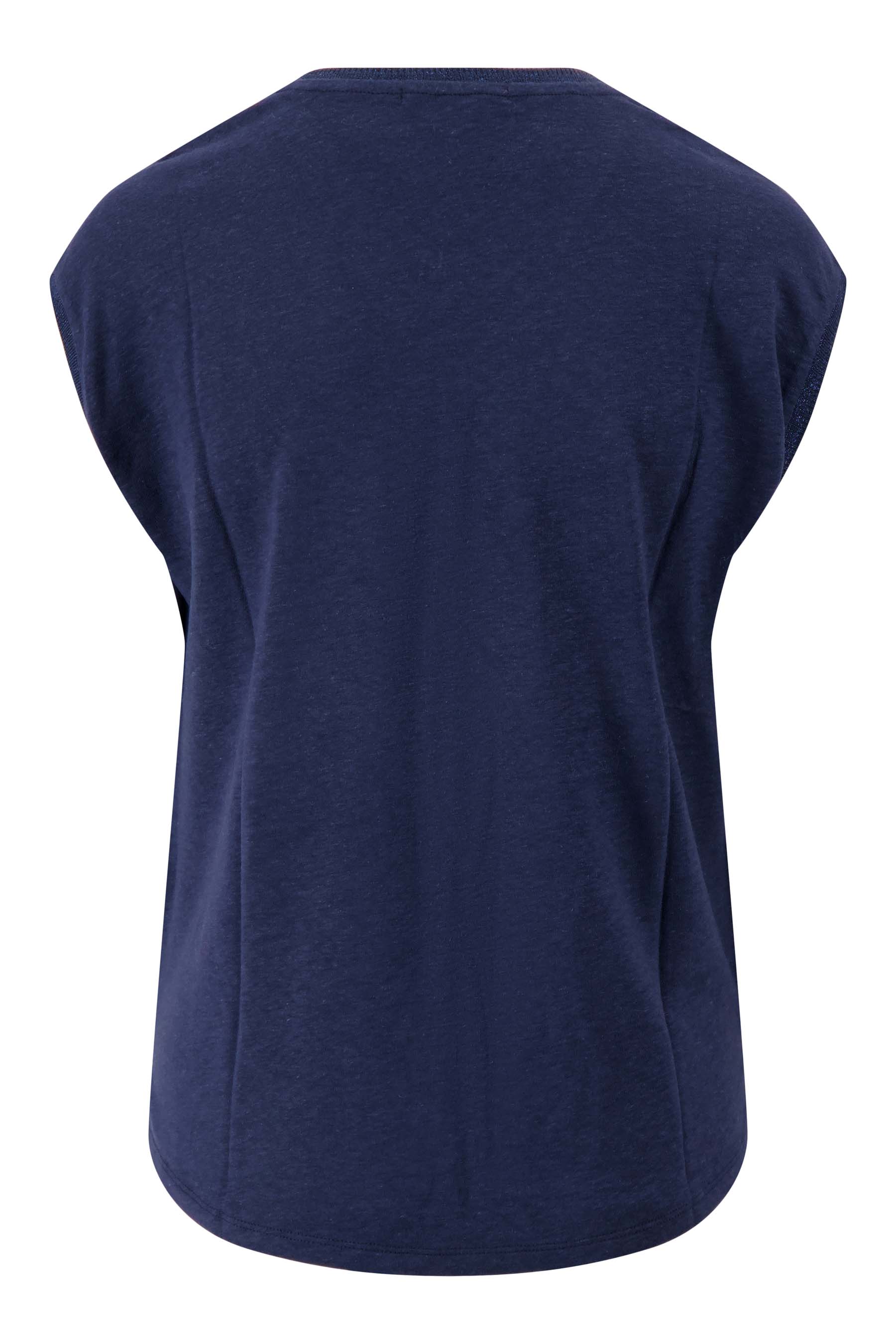 V hals top met lurex boord