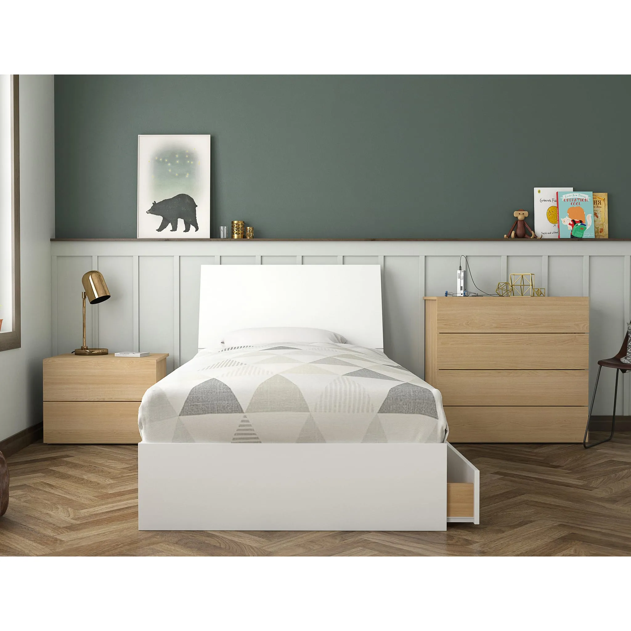 Nexera Table de Nuit Aruba - Érable Naturel