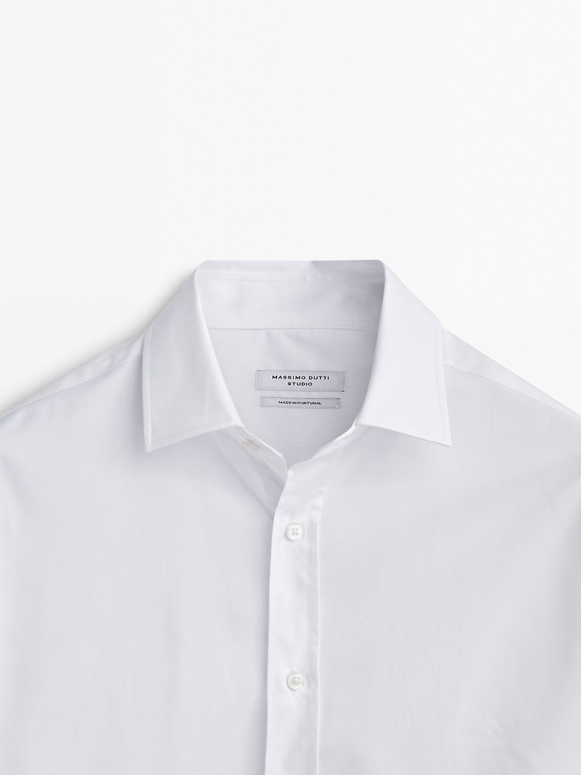Camisa de algodão com modelagem relaxada - Studio - BRANCA