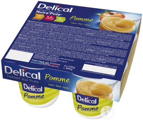 Delical Nutra'Pote Dessert Aux Fruits Pomme Pots 4x125g
