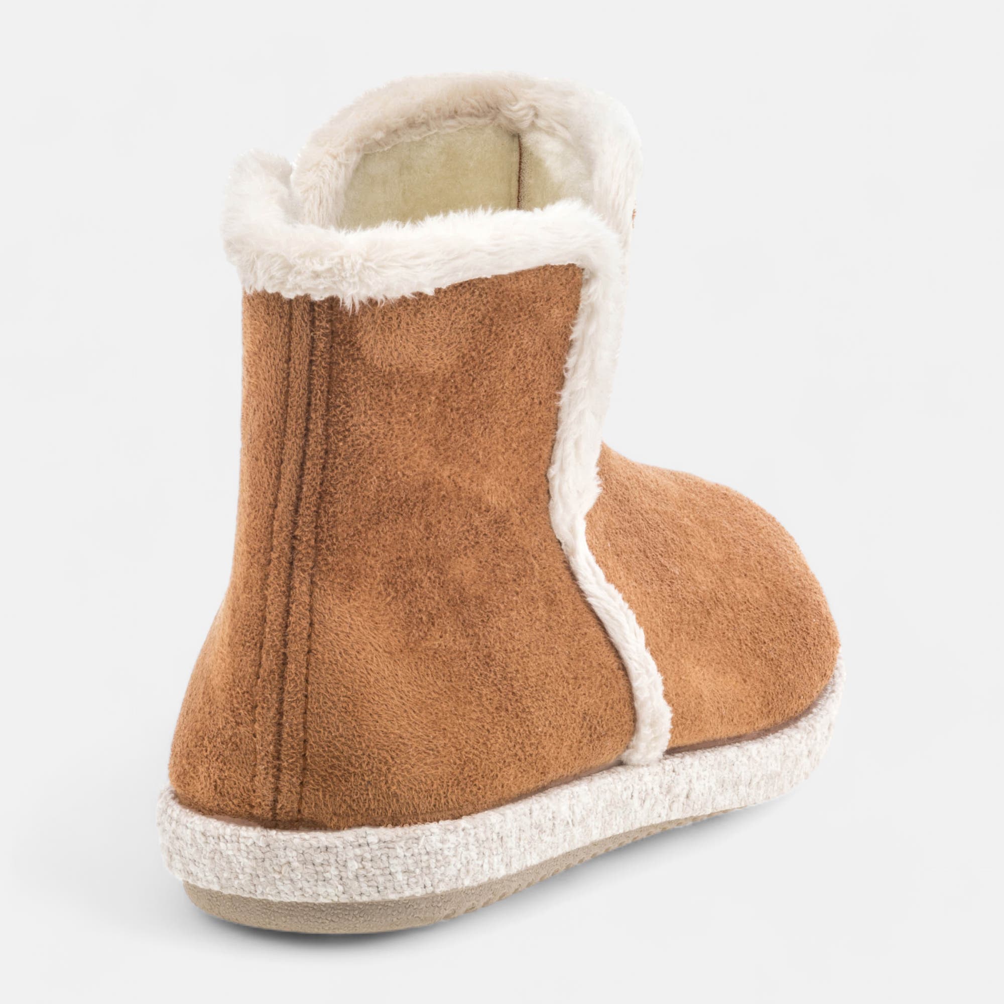 Pantoufles botillons Femme cognac