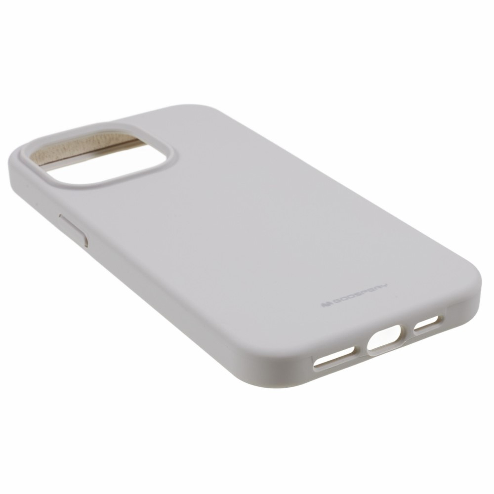 Mercury Goospery - iPhone 15 Pro Silikon Case Hülle - Beige (Matt)