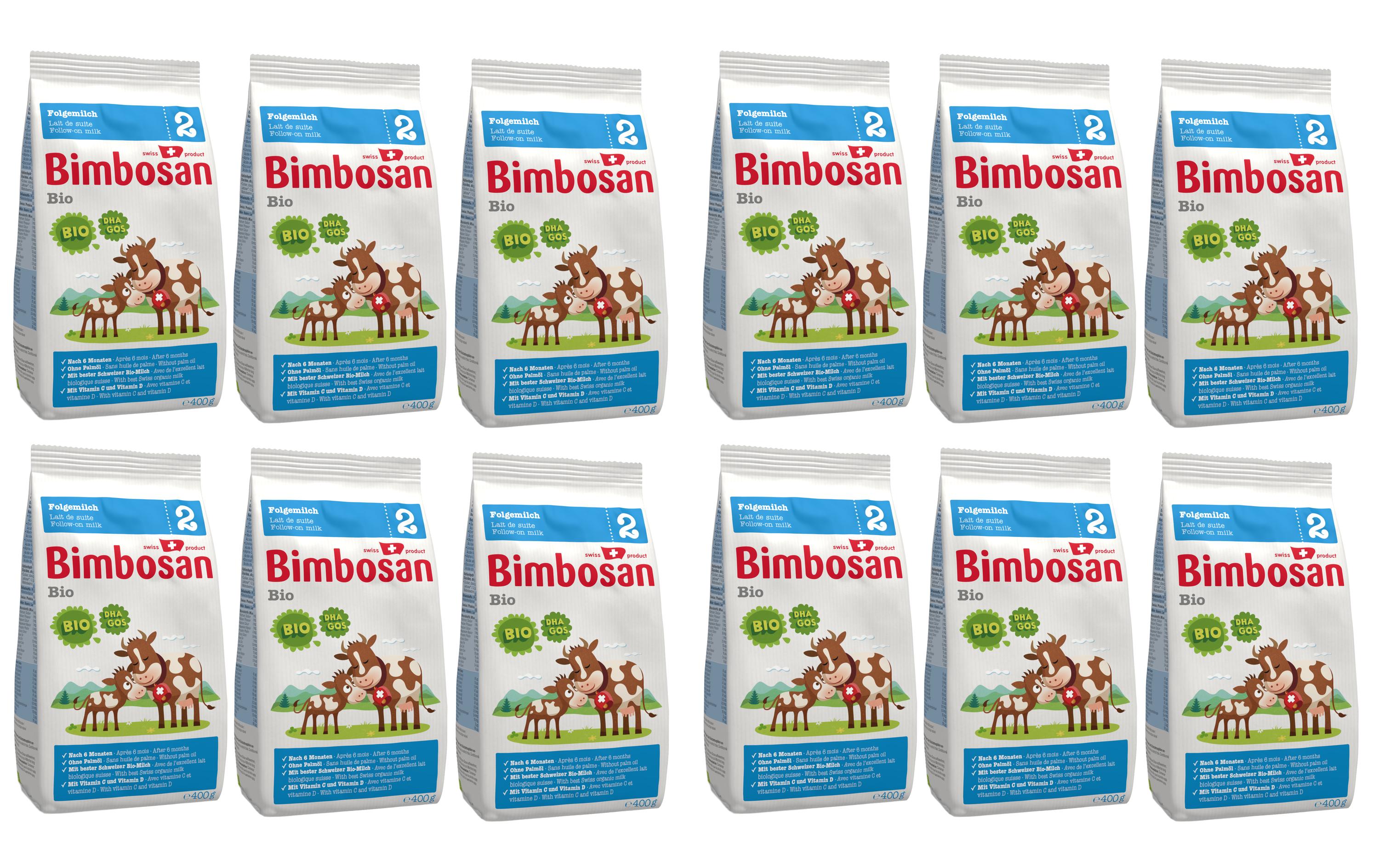 Folgemilch Bio 2, Auffüllpack 12 x 400g<br>Folgemilch, Bio ohne Palmöl, Dose 4800g