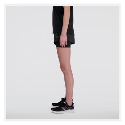 Short 2-en-1 New Balance RC 3in Noir Femme